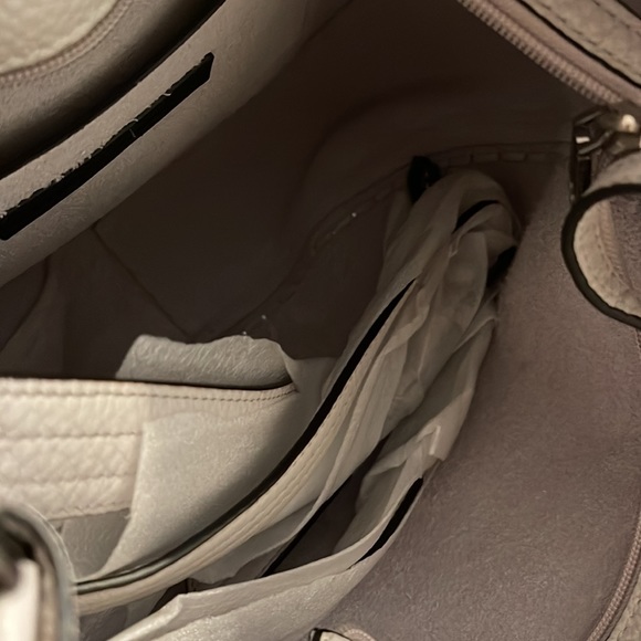 Unlined Convertible Whipstitch Putty Leather Hobo